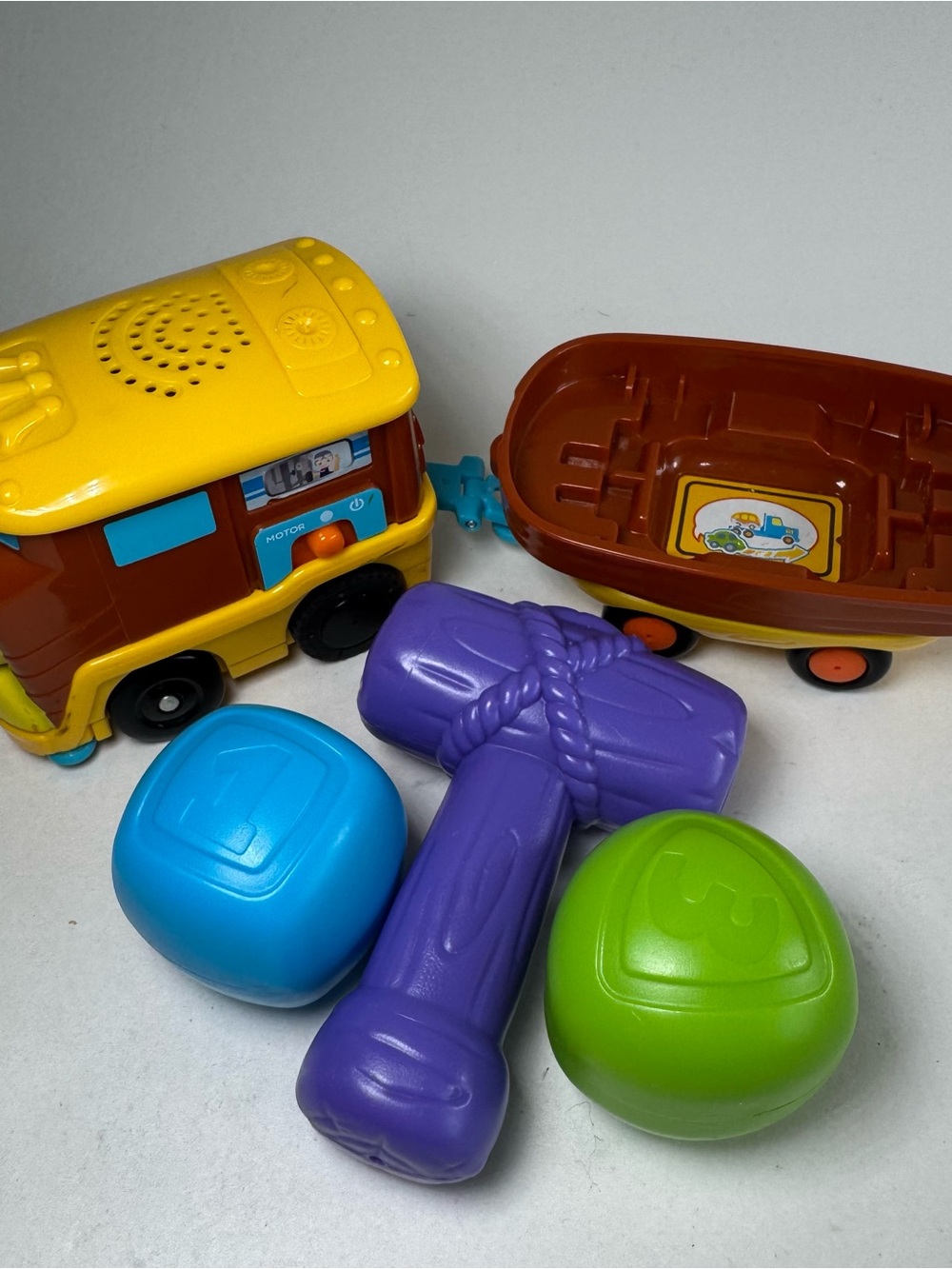 Vtech Go Go Smart Wheels Treasure Mountain Train Cargo Car Hammer Balls Pieces